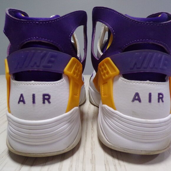 Nike Air Flight Huarache Lakers White Purple Gold - Men 10.5 - 705005-101 Kobe - Picture 7 of 8